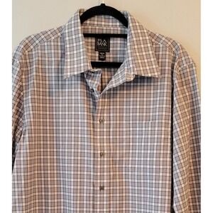 Jos‎ A Bank Traveler XL Slim Fit Check Plaid Long Sleeve Button Up Shirt NWT